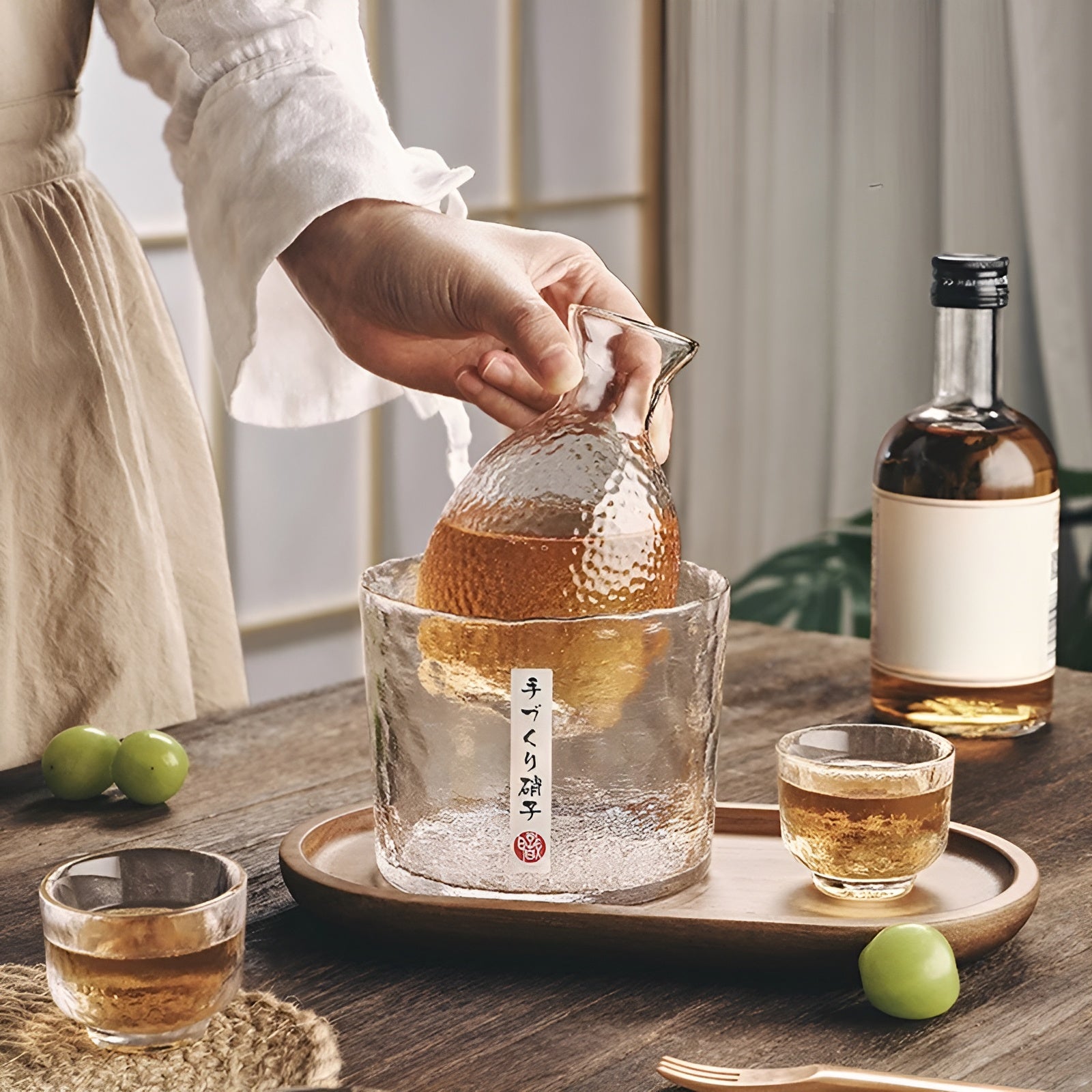 Japanskt glas-set – Elegant sake- & whisky-set | Perfekt för bar & hem