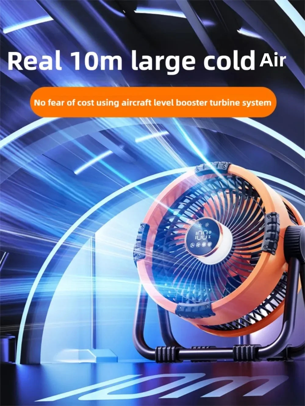 Carvallo NightCool | 4-i-1 Fläkt & Nattlampa | 20000mAh Batteri | Hängande & Stående Användning