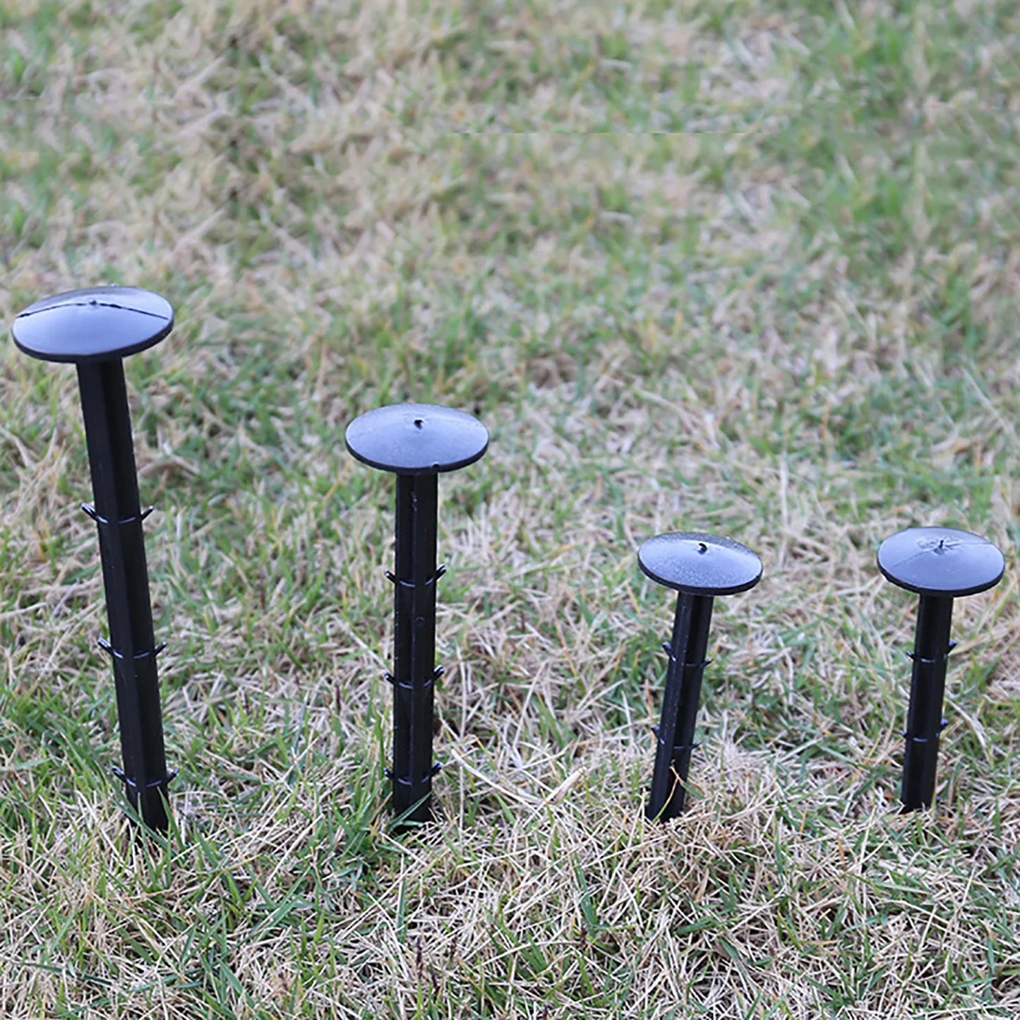 Carvallo jordankare för trädgårdsfolie & nät | 50 stycken | Med spikar för säker hållning – 11–25 cm längd