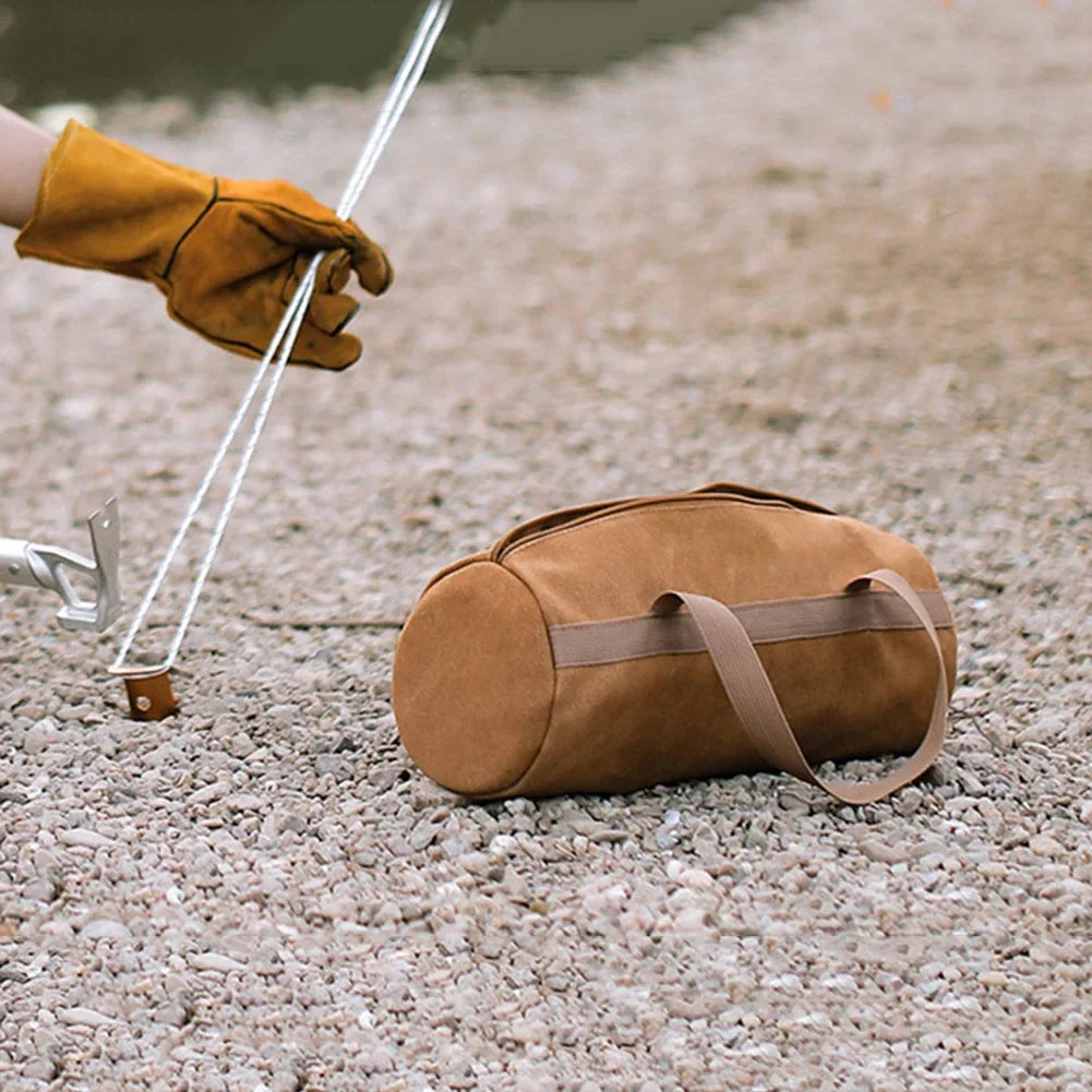 Carvallo Pro | Stort kapacitet | Robust tältspike-väska | Andningsbart canvas