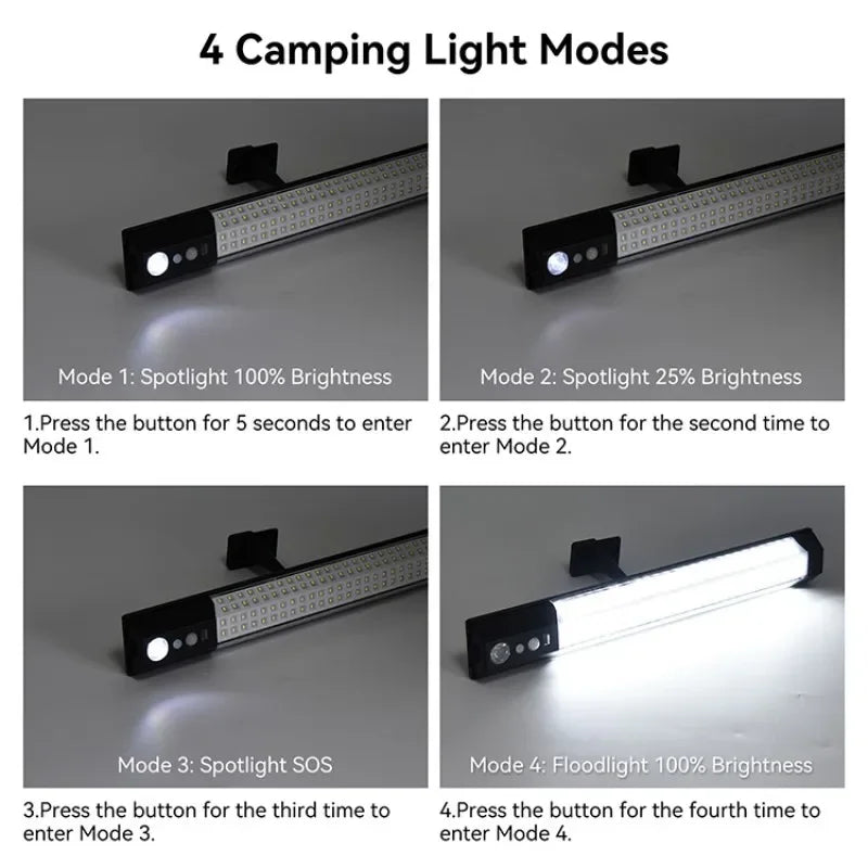 Carvallo SolarFlex | Split Solar Light with Remote Control | 158 LEDs | 4-in-1 Outdoor & Camping Light