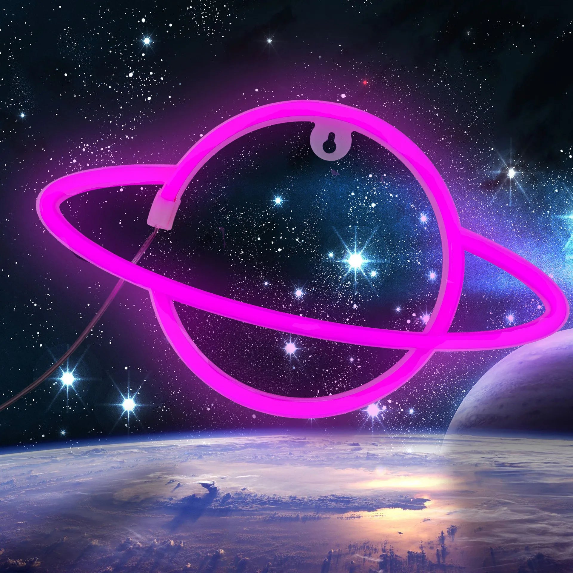 SpaceGlow Ljus - Dekorativ Neon Party LED Vägglampa