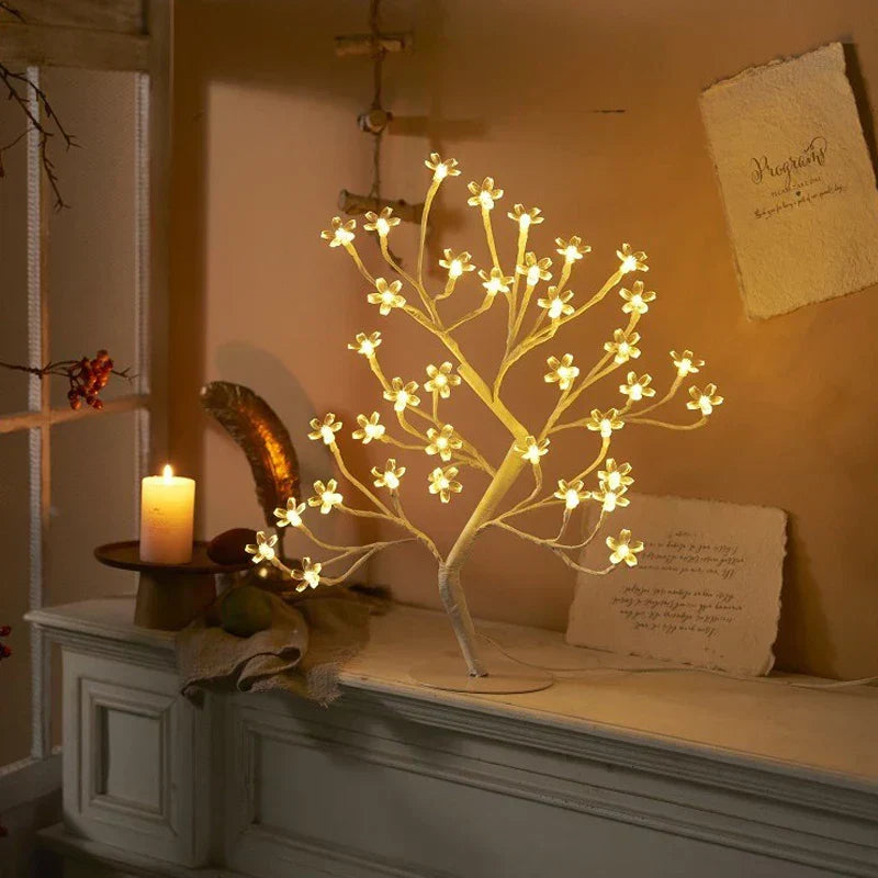 GlowBlossom - LED Kirsblomma Trädlampa – Stämningsfull Belysning för Vardagsrum och Sovrum