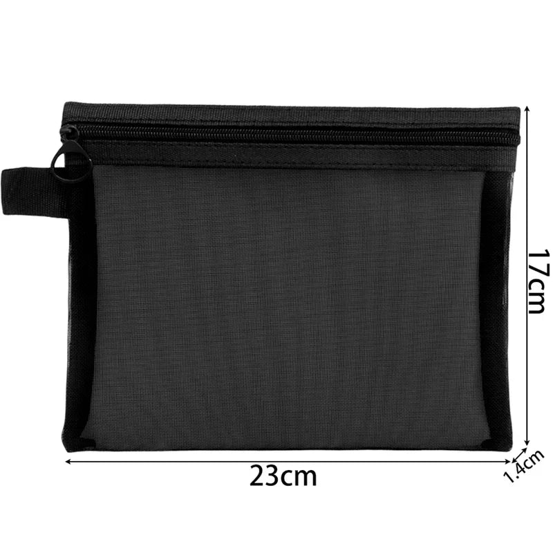 Carvallo-kosmetikkväska AirMeshBag | Ultraluftig & Andningsbar | Finns i 3 storlekar | Svart