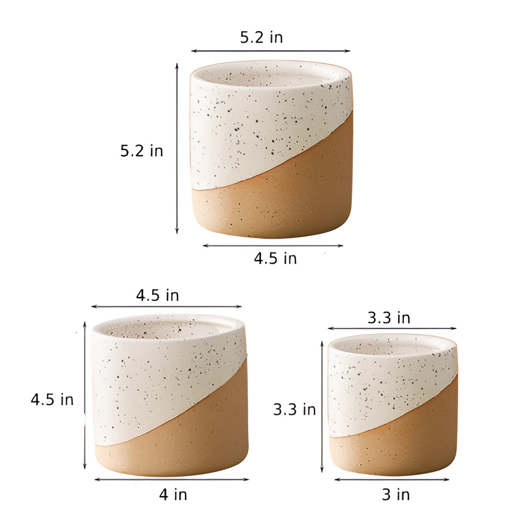 Sanctuary Linne-keramikblomkruka - Elegant, strukturerad kruka för din inredning