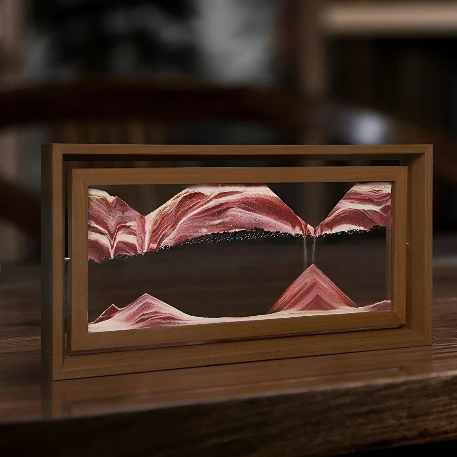 Sands bild med rörelseffekt – Fängslande väggdekoration i träram | Fyrkantigt format