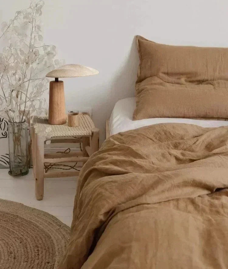 CalmAura - Retro Lampa med Naturlig Trästruktur