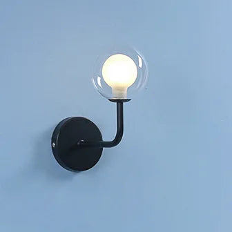 NordicLuxe - Glas Vägglampa - Modern LED Lampa för Sovrum och Vardagsrum