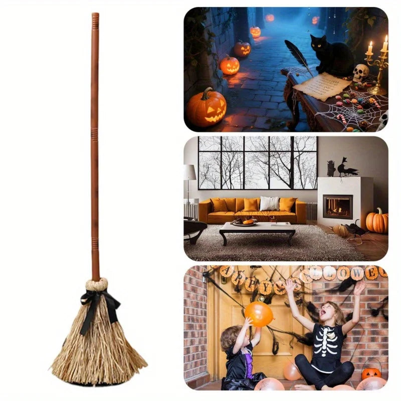 Halloween Häxbroom | Svävande effekt med ljus och ljud | Halloween dekoration för fest och trädgård