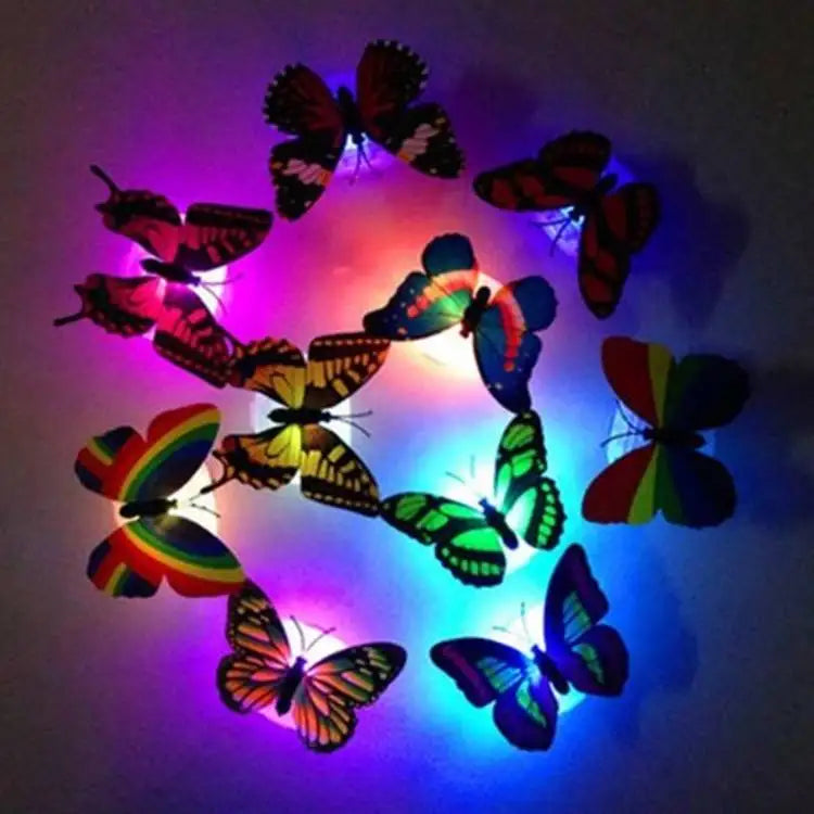 Carvallo Butterfly Lights | 12-pack | Luminous 3D Butterflies | Wall stickers with flash effect | For children's rooms, parties & decor