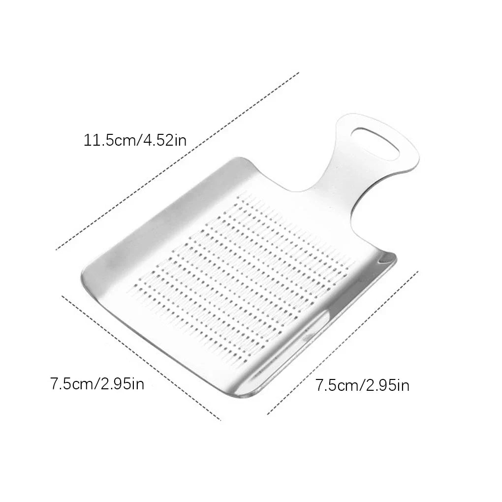 Carvallo ProSteel rostfritt stål ingefärare med handtag | Vitlök- & Wasabi-rivare | Kökverktyg för rotgrönsaker & frukt