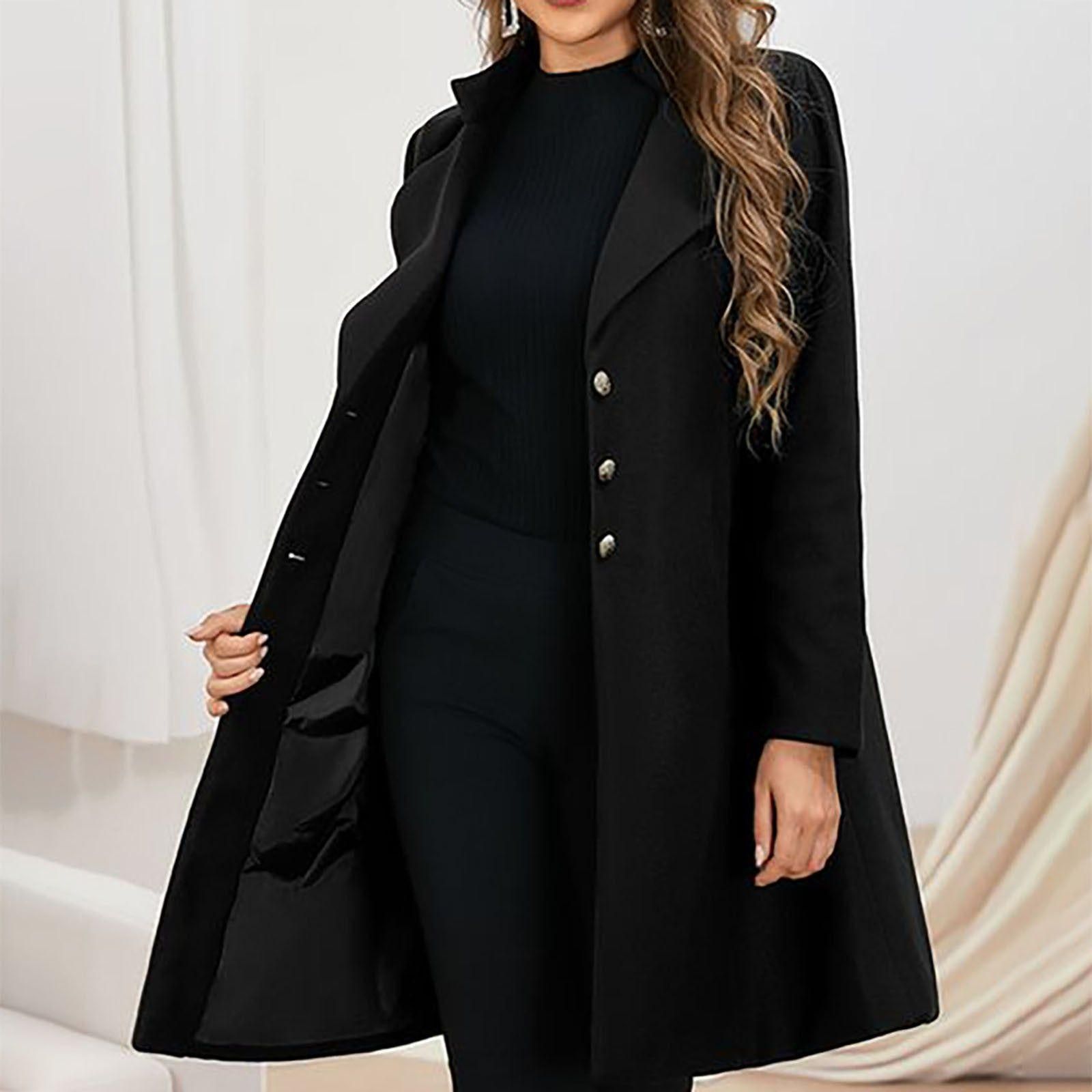 Janna Coat - Moderikt kvinnors vinterrock med långa ärmar