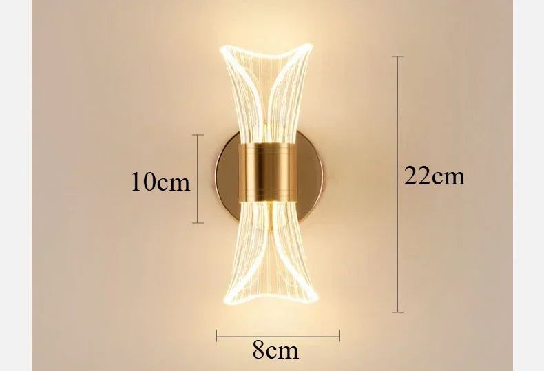 GlowCurve - Modern LED Vägglampa För Sovrum och Vardagsrum
