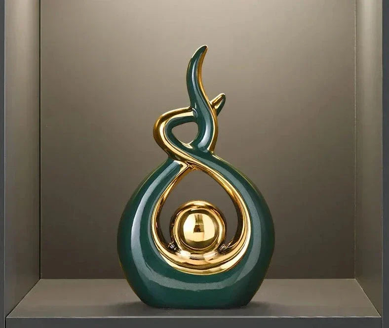 Modern keramikskulptur för stilfull heminredning och estetisk appell