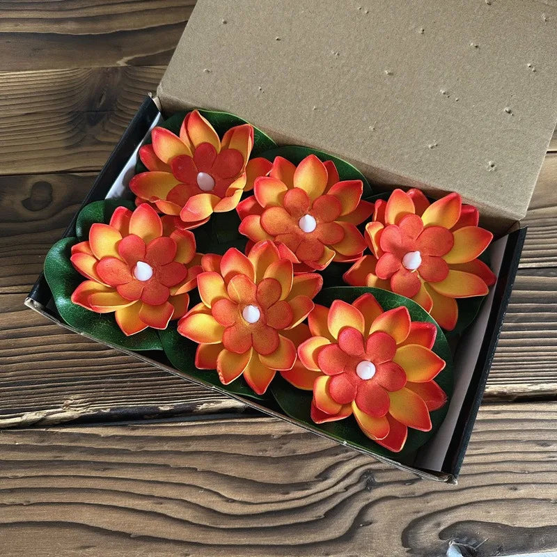 Carvallo Lotuslampa LUMILYA | LED Vattensensor | Varmvitt ljus | För damm, trädgård & fester