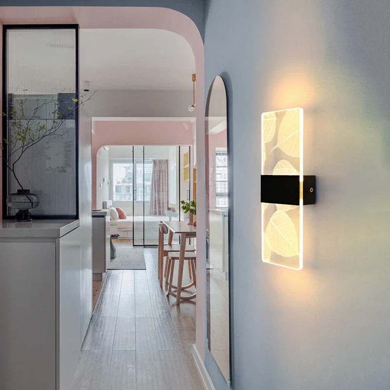 Modern LED Akryl Vägglampa – Nordisk Väggsconces Belysning för Heminredning, Stiliga Energisnåla Vägglampor