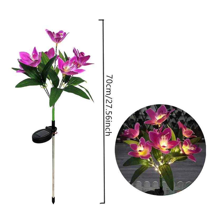 Carvallo OrchidLight Soliga orkidéer trädgårdslampa | LED-landskapsljus | Vattentät & Dekorativ | För trädgård, väg & balkong