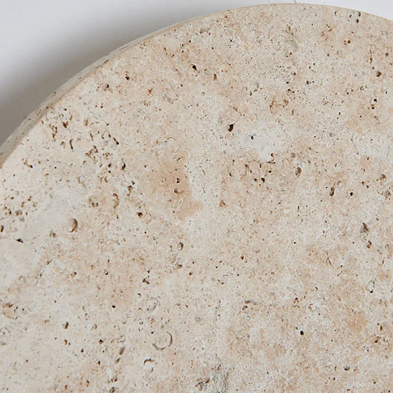 Rund naturlig sten vägglampa - väggsconce-lampa för inomhus sängbord och matrum - elegant väggbelysning