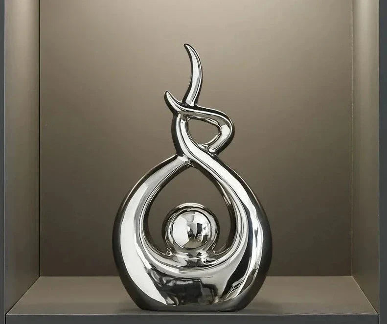 Modern keramikskulptur för stilfull heminredning och estetisk appell