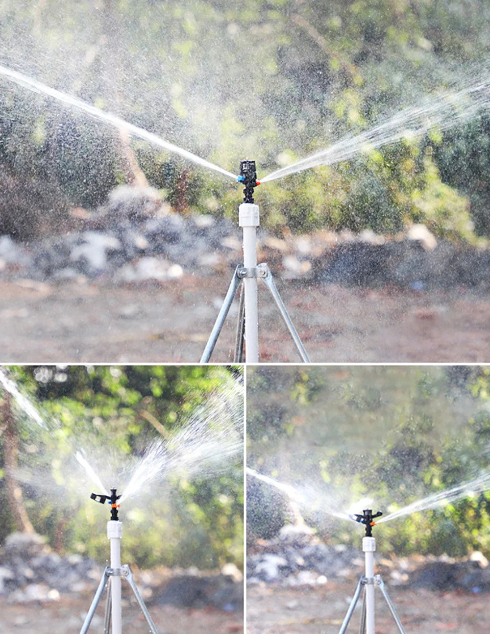 Justerbar trädgårdssprinkler med sprayvinkeljustering – Idealisk för bevattningssystem