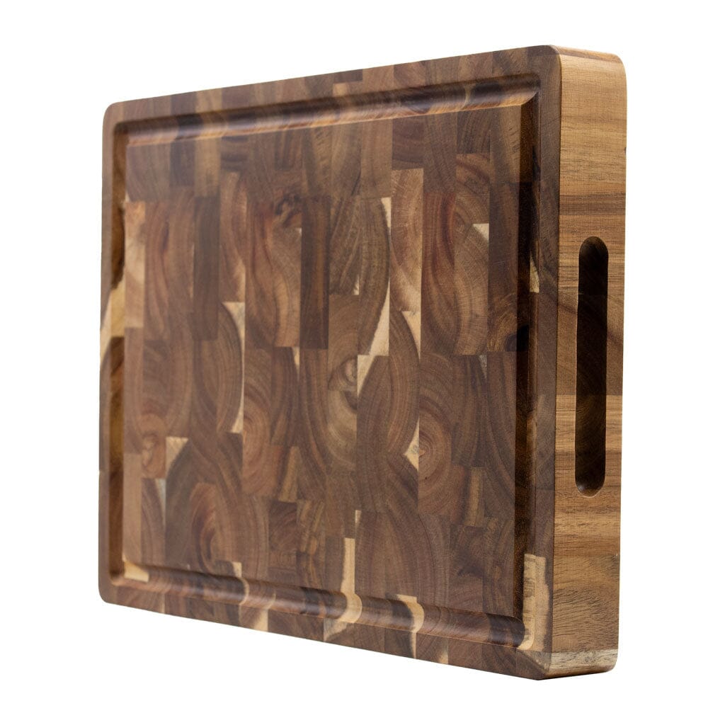 Skärbräda i akaciaträ – Premium skärbräda i japansk design med handtag & saftkanal