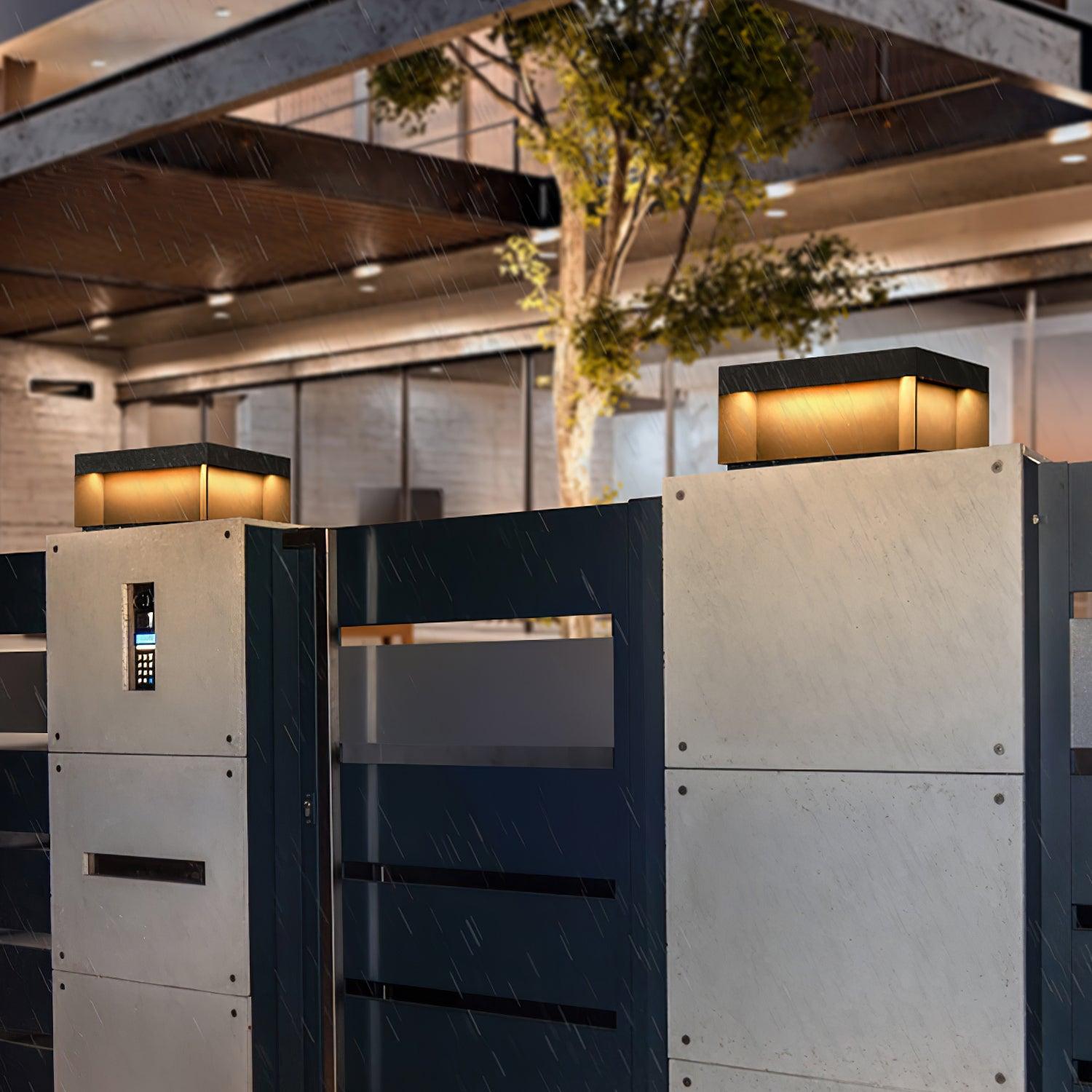 Matt svart ram sol utomhus postlampa