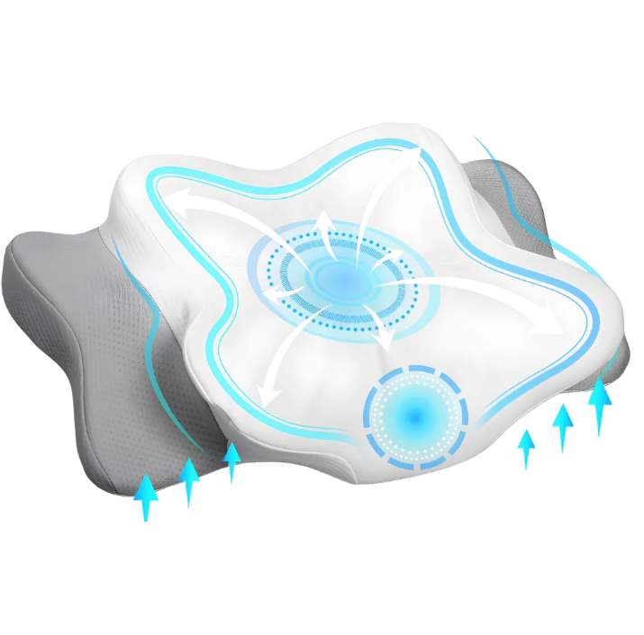 Ergonomiskt sovkudde med 3D-design