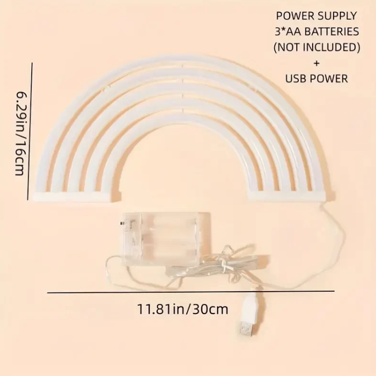 Färgglad regnbågsstämningslampa