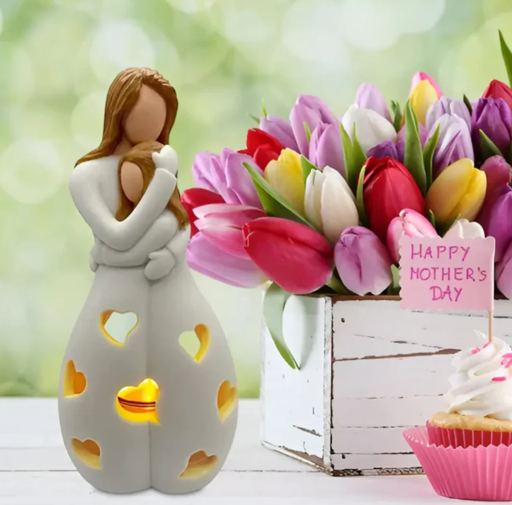 Symbolisk mor-och-barn-ljusstake