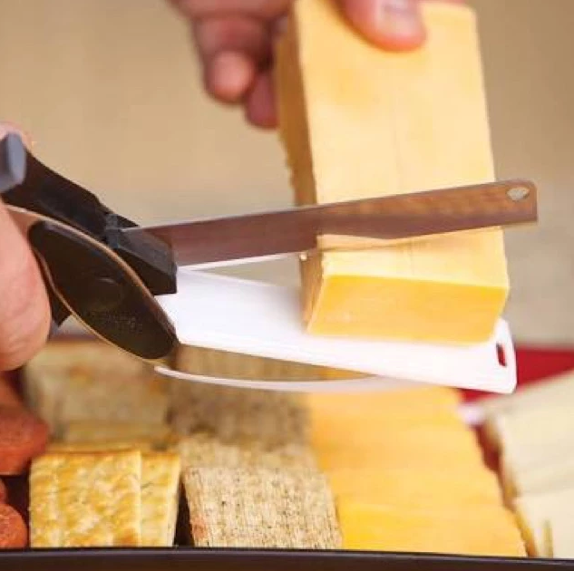 2-i-1 kökskniv skärbräda