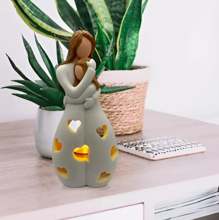 Symbolisk mor-och-barn-ljusstake