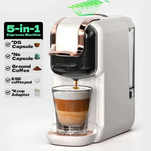 5-i-1 Kaffemaskin – 19-Bar Flerkapsel Bryggare