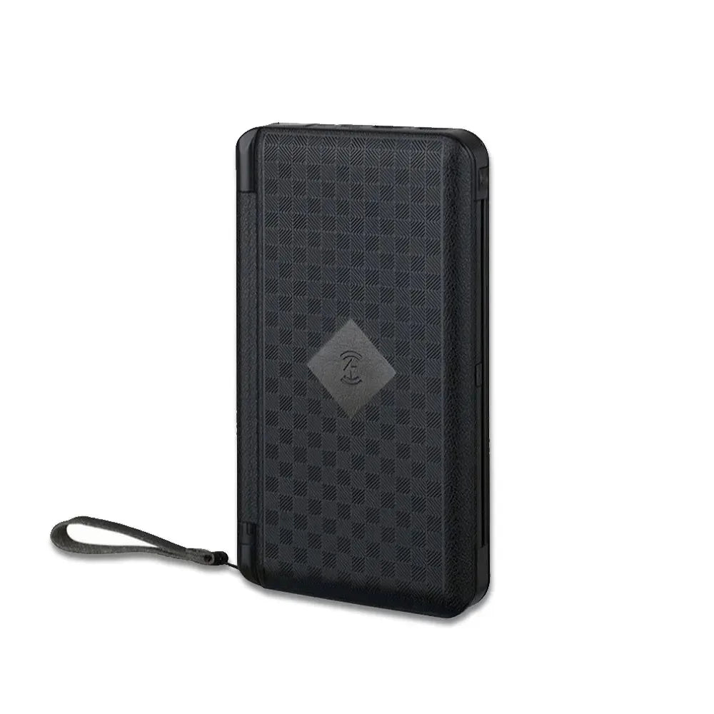 Carvallo Powerbank VoltMate Flip 15W | 10.000/20.000mAh | Trådlös Qi-laddning | Solpanel hopfällbar | Vattentålig & Stöttålig