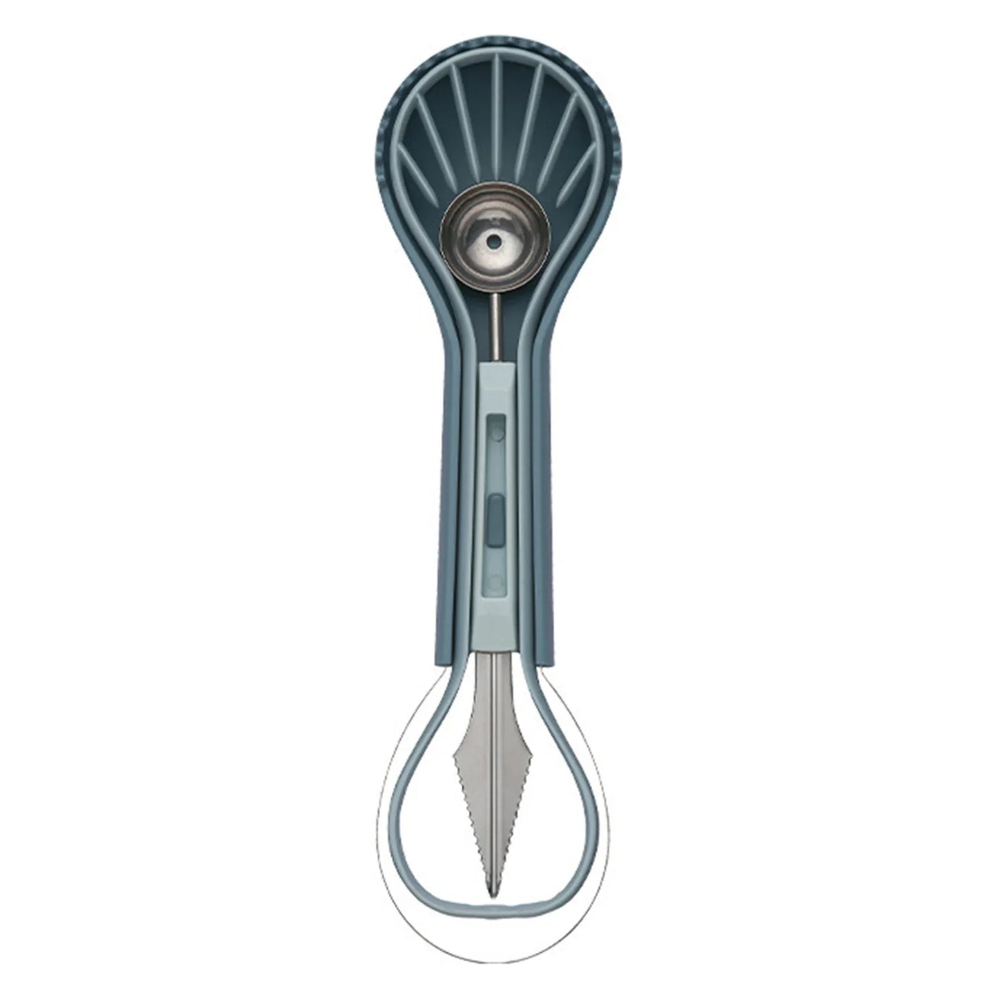 Carvallo 3-i-1 Vattenmelon Skärare & Fruktskopa | Multifunktionellt Fruktverktyg med Kärnlösare & Snida Kniv