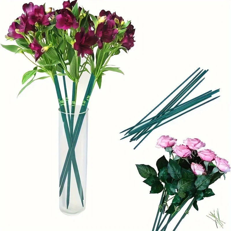 Carvallo Pro Trädgårdsplanta stänger | 50-pack | Väderbeständig & Stabil | Grön