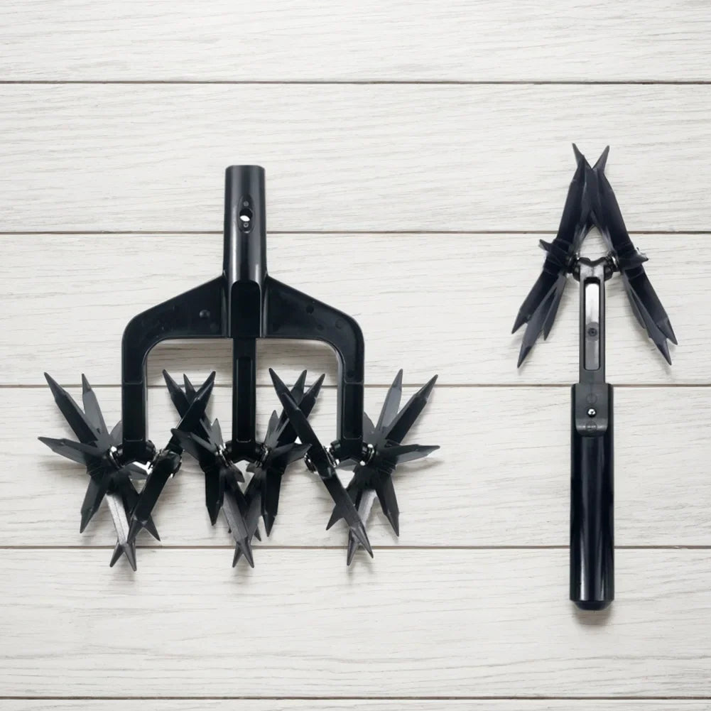 Carvallo DuoTill 2-i-1 Markventilator & Trädgårdskultivator | Handvertikaler för Gräs & Rabatter | Lätt & Flexibel | 26,5 x 23,5 x 13,5 cm