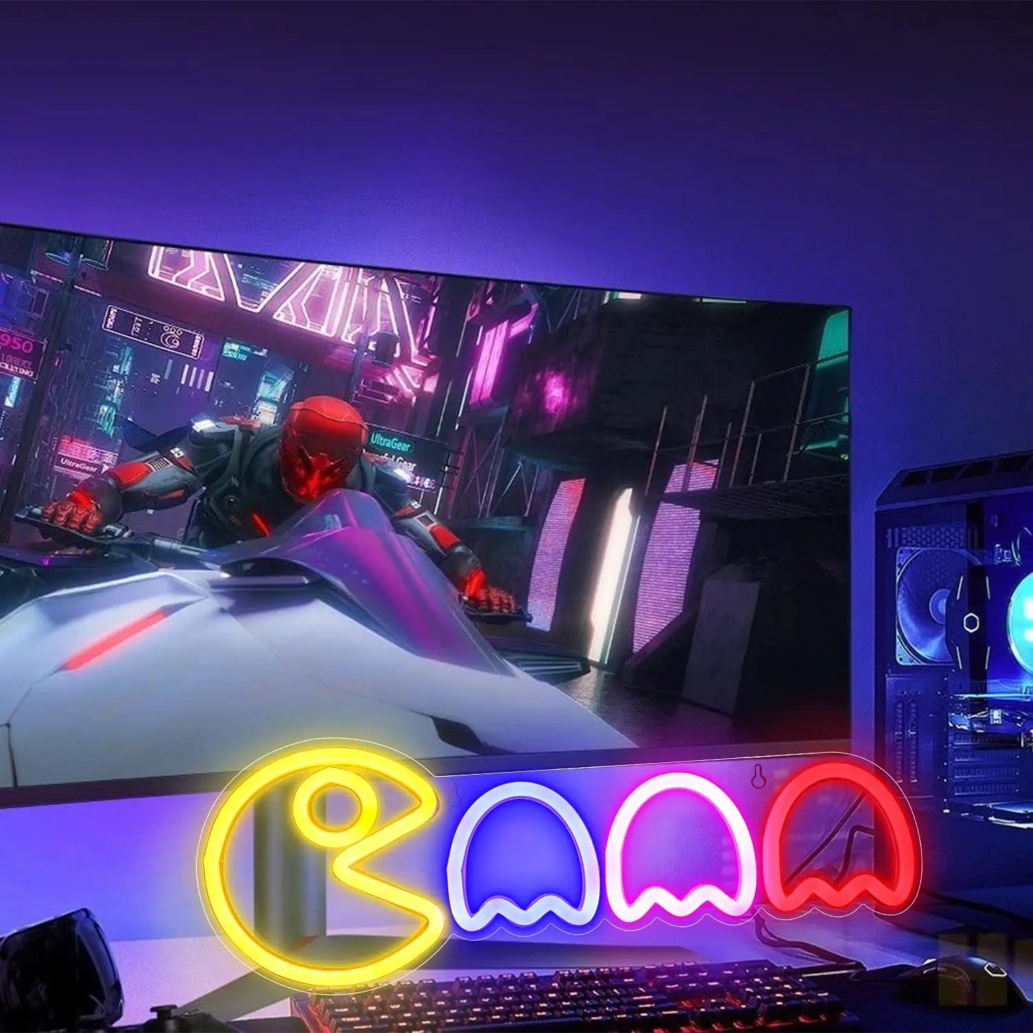 GhostBlaze Light - Lätt neon spöke LED väggskylt ljus