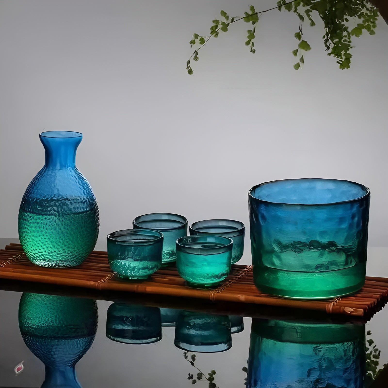 Japanskt glas-set – Elegant sake- & whisky-set | Perfekt för bar & hem