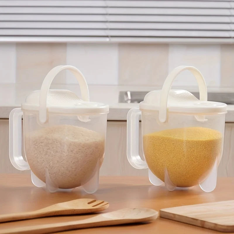 Carvallo- & Bohnensieb EasyDrain Mini | Bärbar plastsil med avlopp | Hands-free & splashes-free | För kök & förvaring