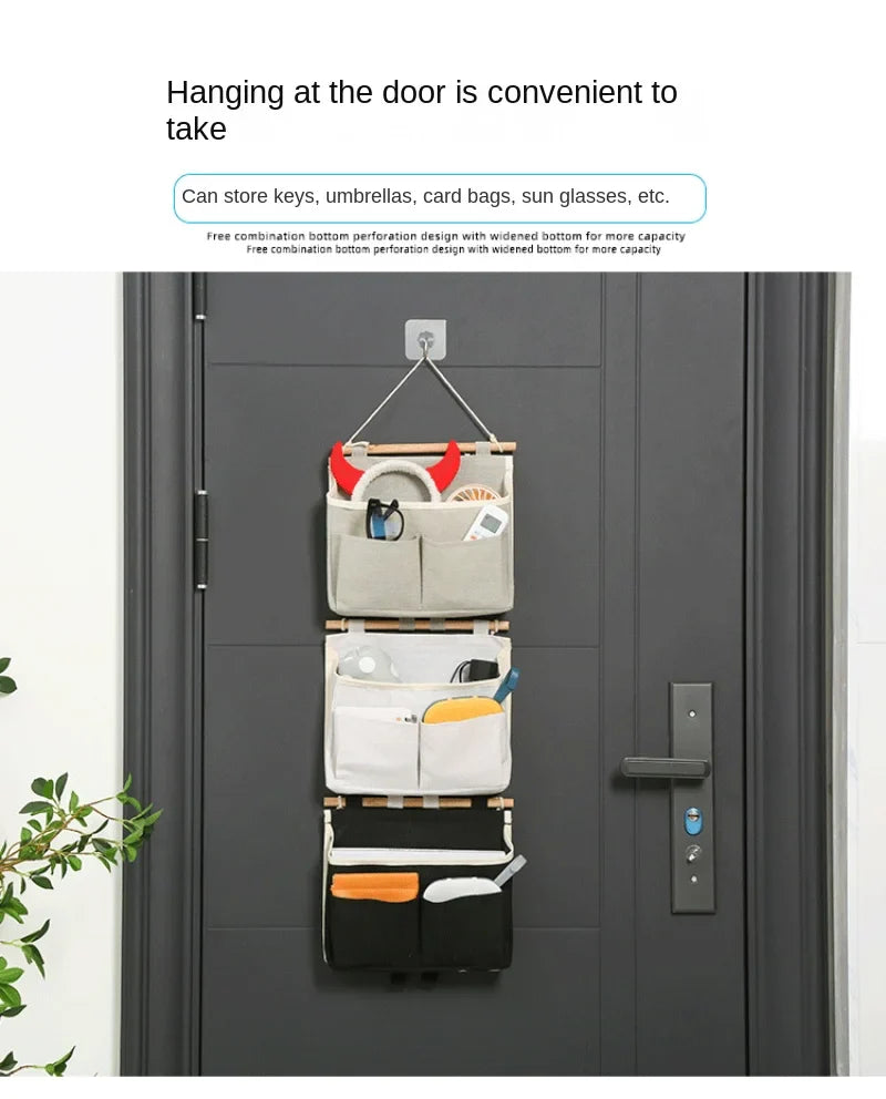 Carvallo Vägghängande väska | Vattenavvisande hängorganisatör | Bomull-linne | För underkläder & småsaker