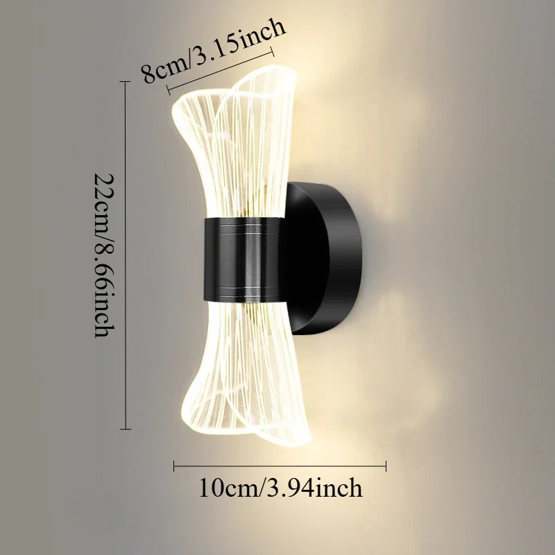 GlowCurve - Modern LED Vägglampa För Sovrum och Vardagsrum