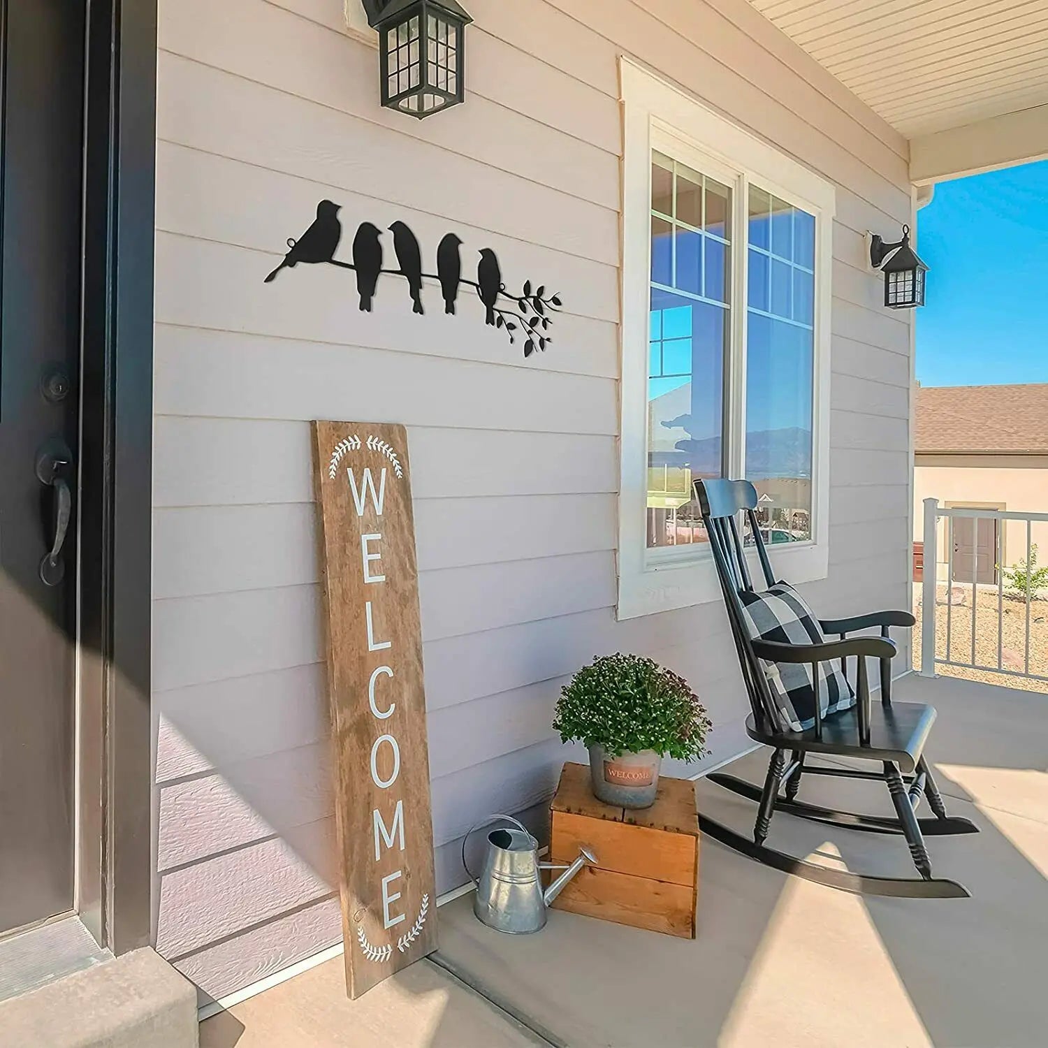 Birdsong Väggdekoration – Stämningsfulla Sittande Fåglar