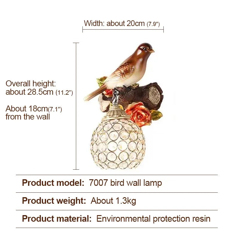 BirdGlow - Modern LED Vägglampa för Vardagsrum och Sovrum