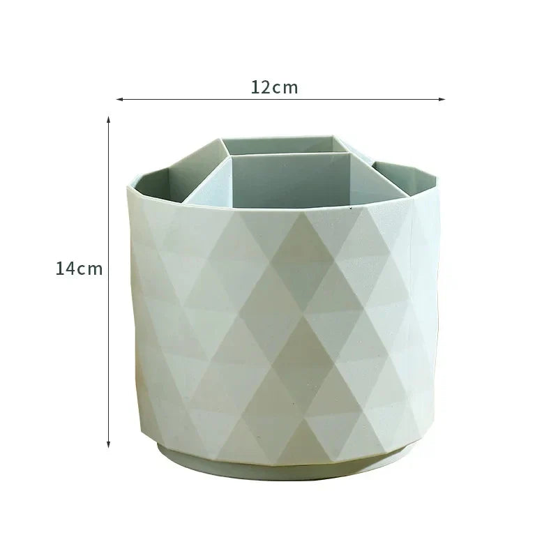 Carvallo Make-up Organizer med vridfunktion | 360° roterande förvaringsbehållare | 5 fack | Rosa diamantdesign