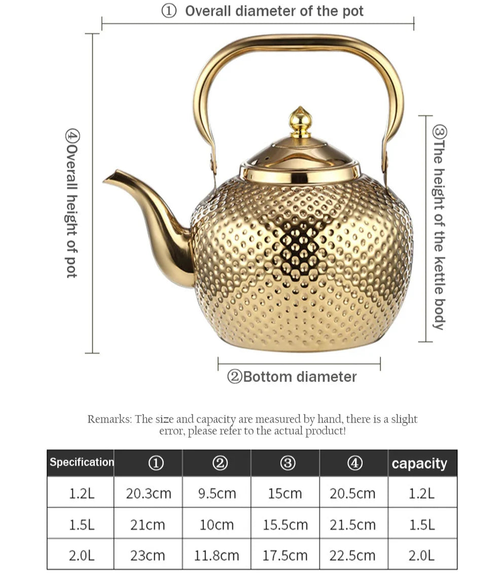Royallure Hammarskuren Rostfritt Stål Kittel med Inbyggd Sil – 1.2–2 L Utomhus & Spis redo