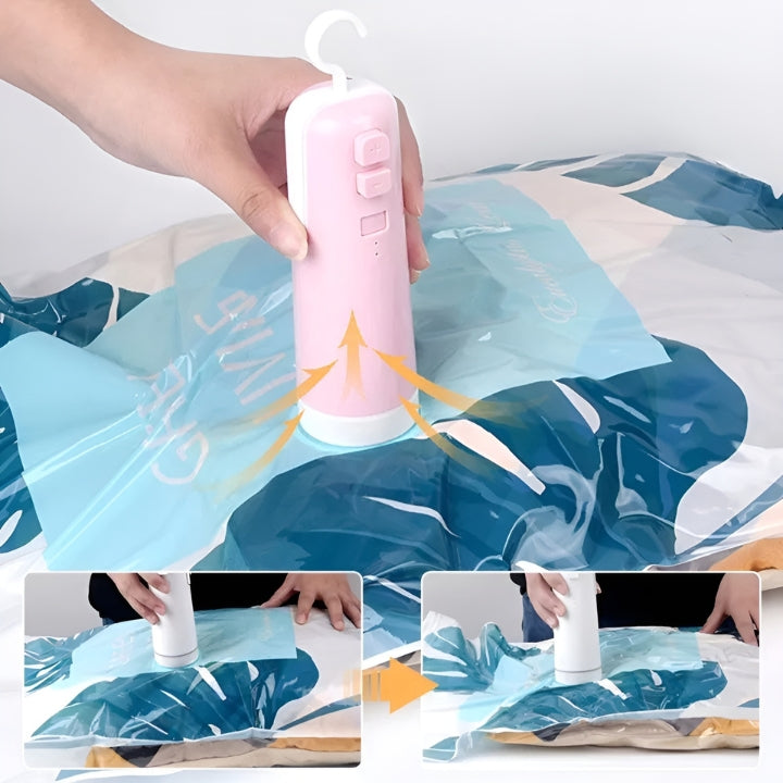 SealMaster Bärbar Vakuumförpackare – Uppladdningsbar, Kompakt Design, Förseglar Mat och Mer