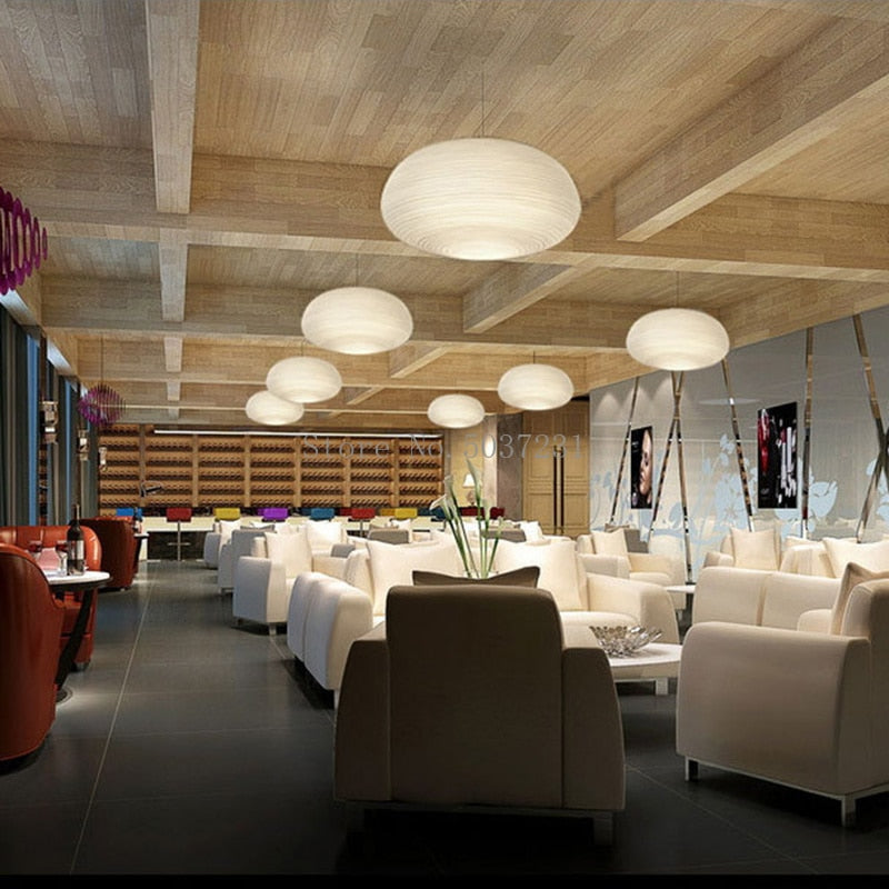 Samtida Snövit Glashänglampa