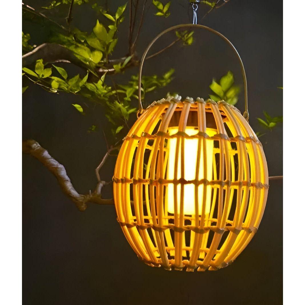 Rattan Light - Kreativ Rattan Solträdgårdsdekoration Lampa
