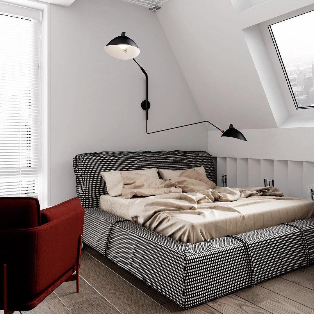 Äkta Serge Mouille Vägglampa – Designer Minimalistisk Sconce