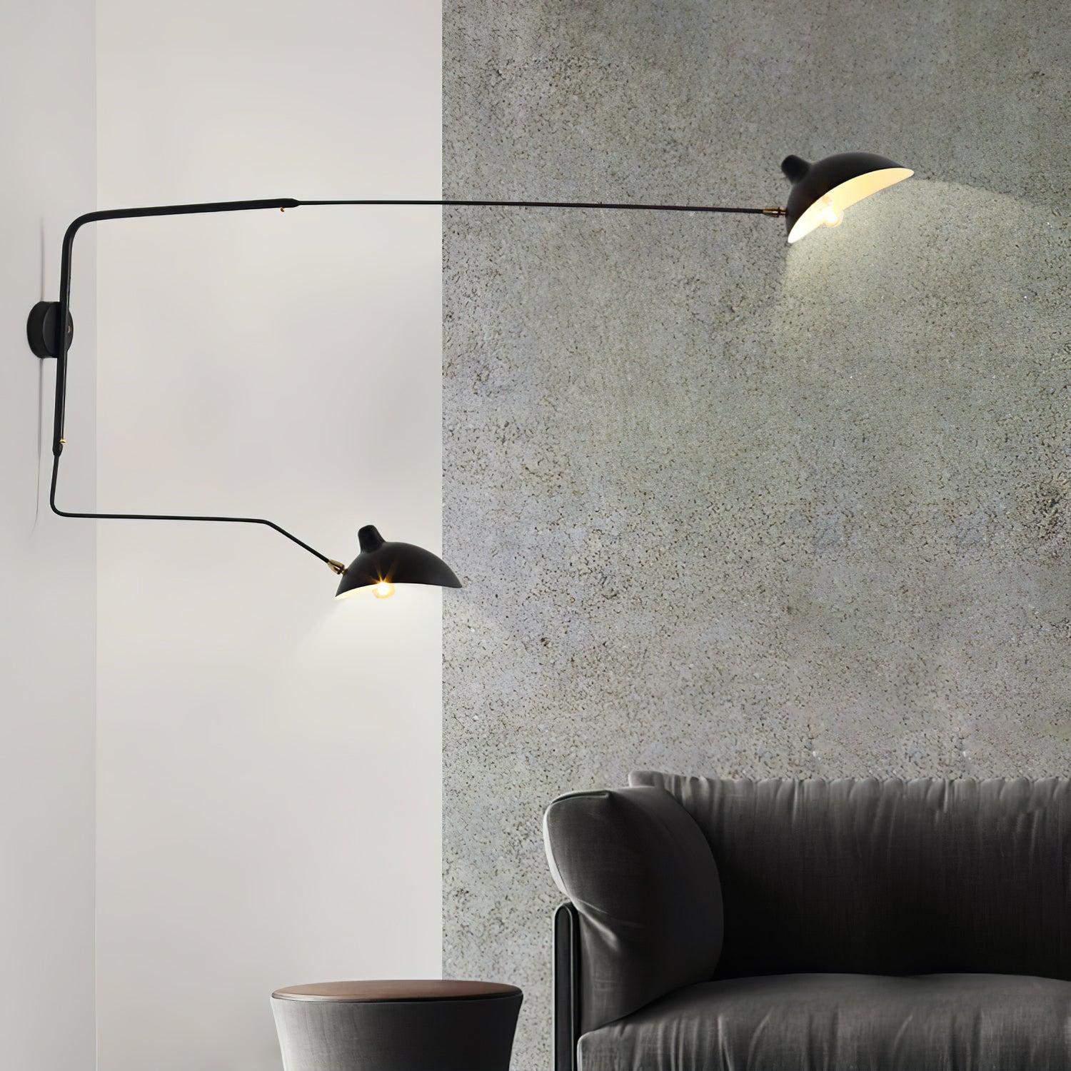 Äkta Serge Mouille Vägglampa – Designer Minimalistisk Sconce